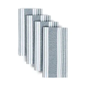 over&back Woven Striped Cloth Napkins, Set of 4