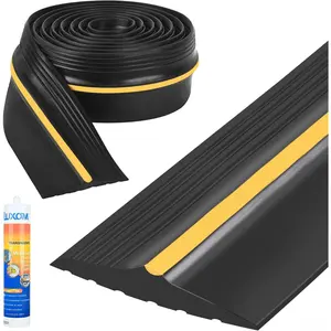 10FT Door Bottom Threshold Seal Strip with 300ml Black/Sealant, DIY Bottom Threshold Seal, Weatherproofing Stripping