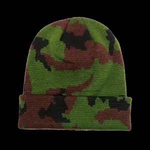 212 MAIN Acrylic Knit Cuffed Dog & Cat Beanie Hat - Woodland Camouflage, Rapid Dominance 8030-WDL Long Style, 1 Size Fits Most Casual Everyday Pet Accessory