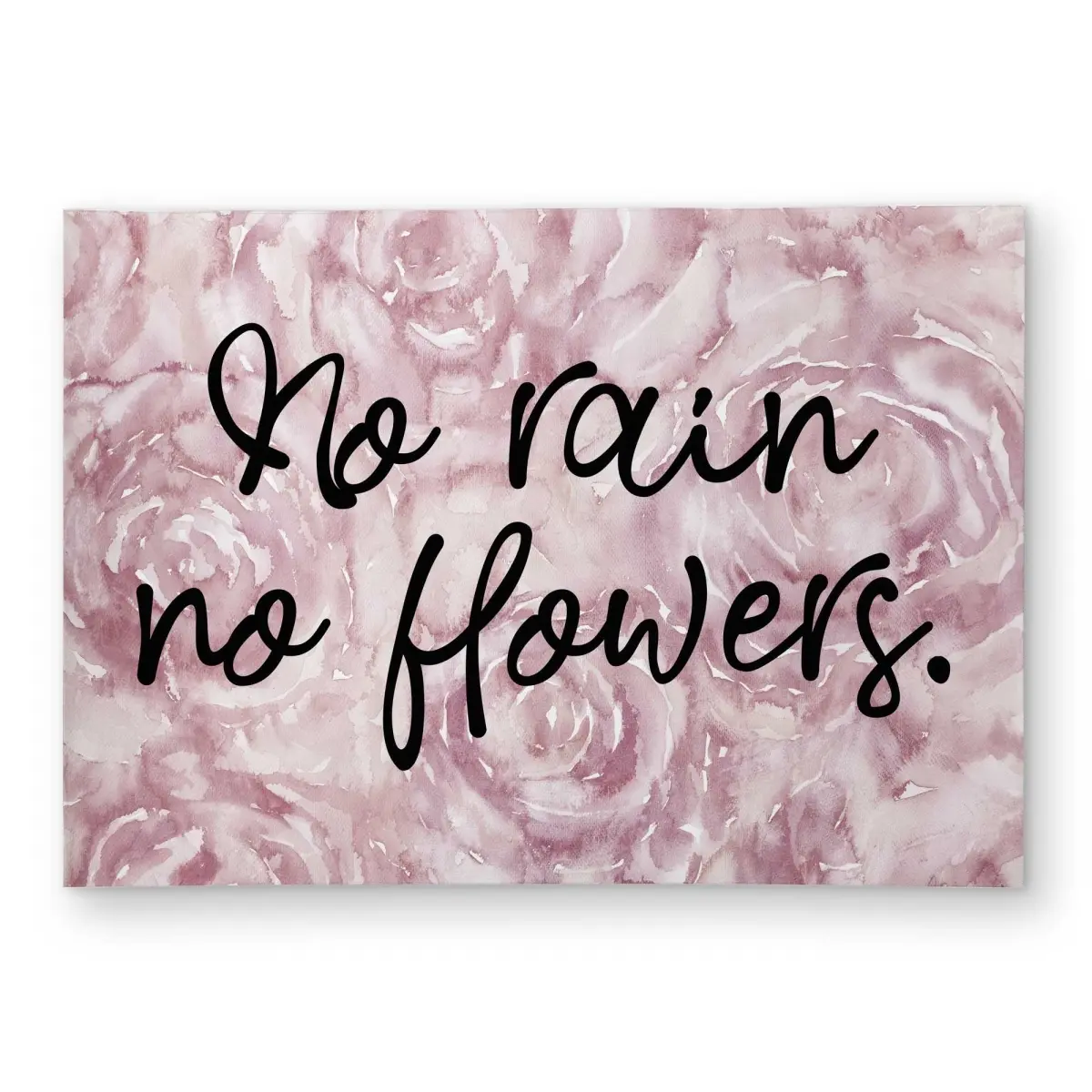 Begin Home Decor C1ROAR57KQKX3A 5 x 7 ft. No Rain No Flowers Rectangle Area Rug - Motivational Bedroom Decor