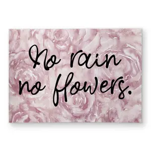 Begin Home Decor C1ROAR57KQKX3A 5 x 7 ft. No Rain No Flowers Rectangle Area Rug - Motivational Bedroom Decor