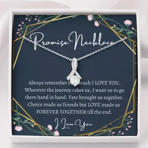 Girlfriend Necklace, Future Wife Necklace, To My Girlfriend Promise Necklace, For Couples, Gift For Girlfriend Wife Anniversary 533, romantic gift, engagement present, meaningful jewelry, LED gift box, anniversary surprise
