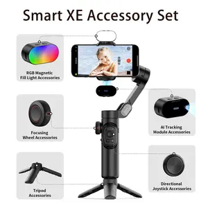 Smart XE Accessory Set Handheld Gimbal Stabilizer Tripod Fill Light Al Tracking Module for Phone Selfie Smartphone Cellphone