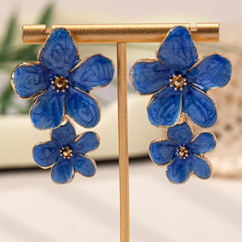 Summer Outfits 2024 Flower Design Dangle Earrings, Boho Style Jewelry for Women, Fashion Jewelry for Party, Daily Decor, Trendy All-match & Exquisite Jewelry for Gift