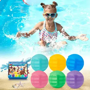 Magical Reusable Silicone Water Bombs - 1-Second Fill, No Tie, Endless Summer Splash Fun! Balls Pit Ball Indoor Colorful