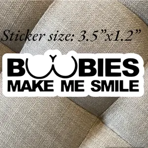 Humorous Design Scratch Resistant Dishwasher Safe Gloss Finish Vinyl Sticker for Car Decal 3.5"x1.2"