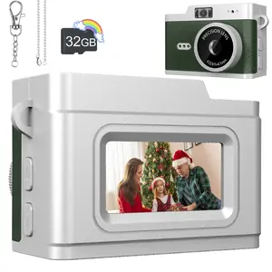 Mini keychain digital camera, Hd camera, easy to carry, small and cute, supports 1080P high-definition video recording, high-resolution lens, suitable for taking selfies during travels, concerts and parties