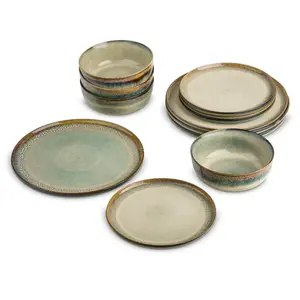 {AUTHENTIC} Yellowstone 12-Piece Ceramic Dinnerware Set