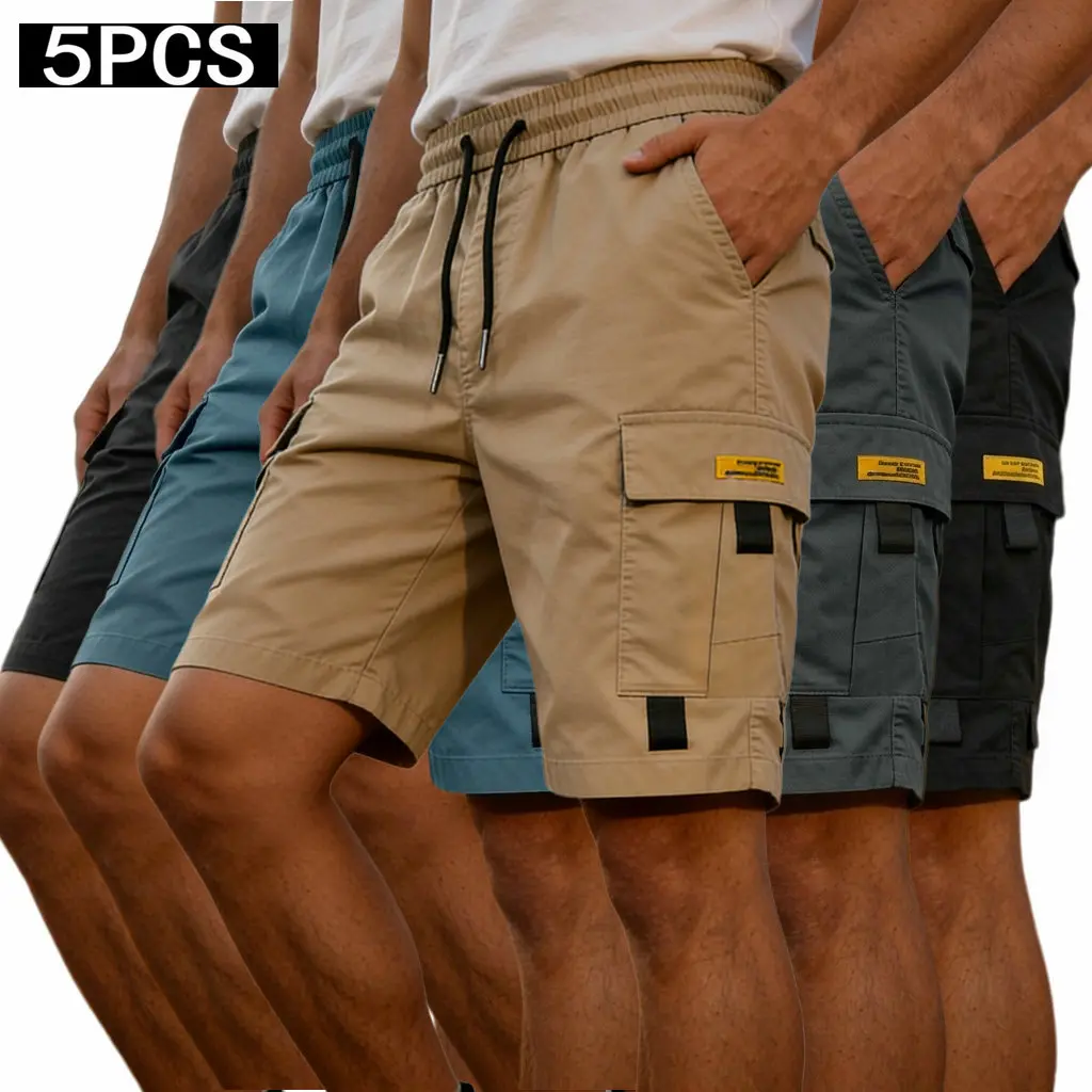 Black + Black + Gray + Blue + Khaki