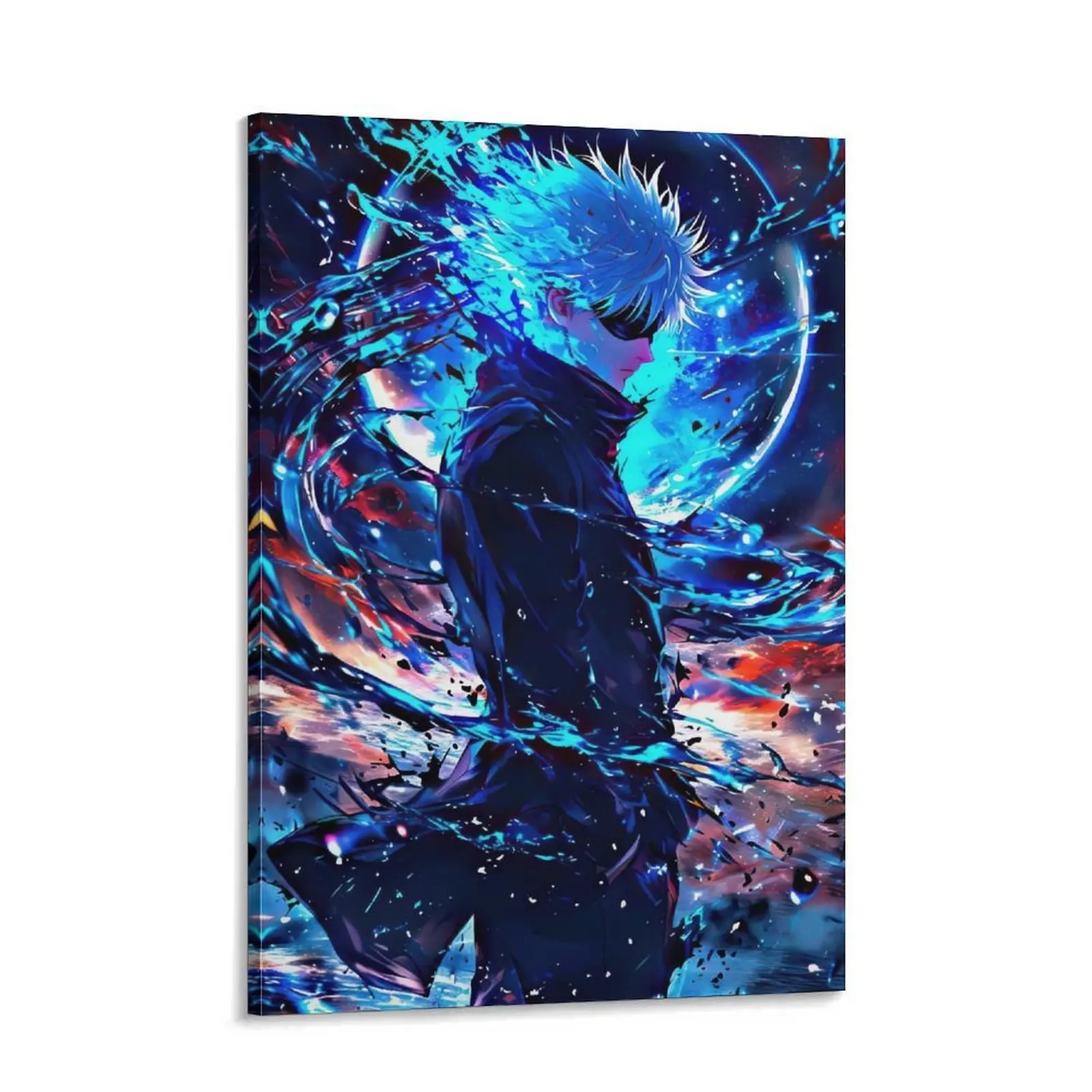 Satoru Gojo Jujutsu Kaisen Canvas Print Poster, Boho Wall Art, Artistic Graphic, Warming Anime Decor for Home Decoration, Gift for Anime Manga Fans