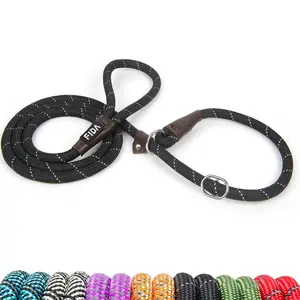 FIDA Durable Slip Lead ,  Heavy Duty Loop Leash, Comfortable Strong Rope Leash for Large, Medium Dogs, No Pull Pet Training Leash with Highly Reflective,Available in various colors