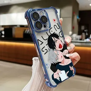 Cute Alien Stage Phone Case Compatible with for iphone 16, 15, 14, 13, 12, 11 Pro Max, X, XR, XS Max, 8, 7 Plus, Featuring a Transparent Soft Back for Drop Protection.