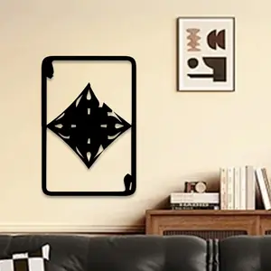 1pc Poker Suite Metal Wall Art ，Poker Suite Statue Mural ，Perfect for Game Room, Office, Casino Decor, Christmas Decor, Ideal Gift for Poker Enthusiasts,Perfect For Halloween/Christmas/Easter decor, Artistic