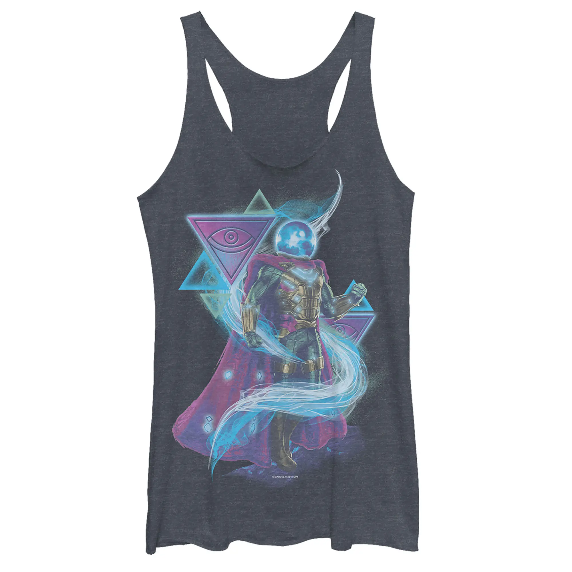 Women's Marvel Spider-Man: Far From Home Mysterio Swirl Racerback Tank Top