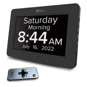 Digital DayClock by DayClocks® 8" Display with Black Frame