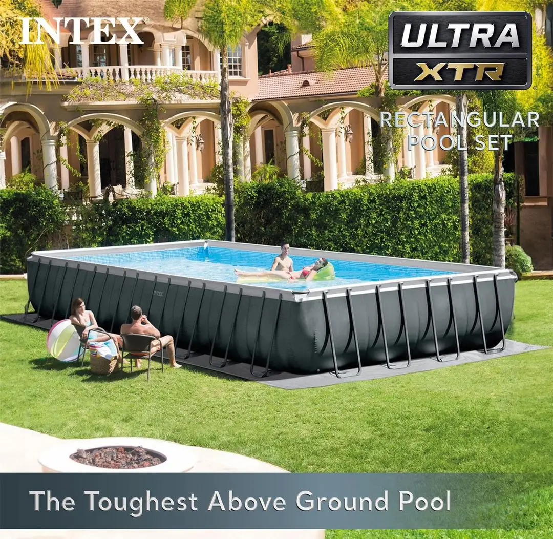 Intex 32' x 16' x 52" Ultra XTR Rectangular Outdoor Swimming Pool Set with Pump