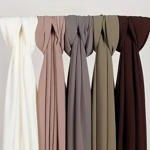 [Pearl Chiffon Scarf Combo] 4/5Pcs Pearl Chiffon Headscarf And Scarf Combination - Daily Outdoor Travel Shawl - Elegant, Windproof, And Breathable. Casual Modern