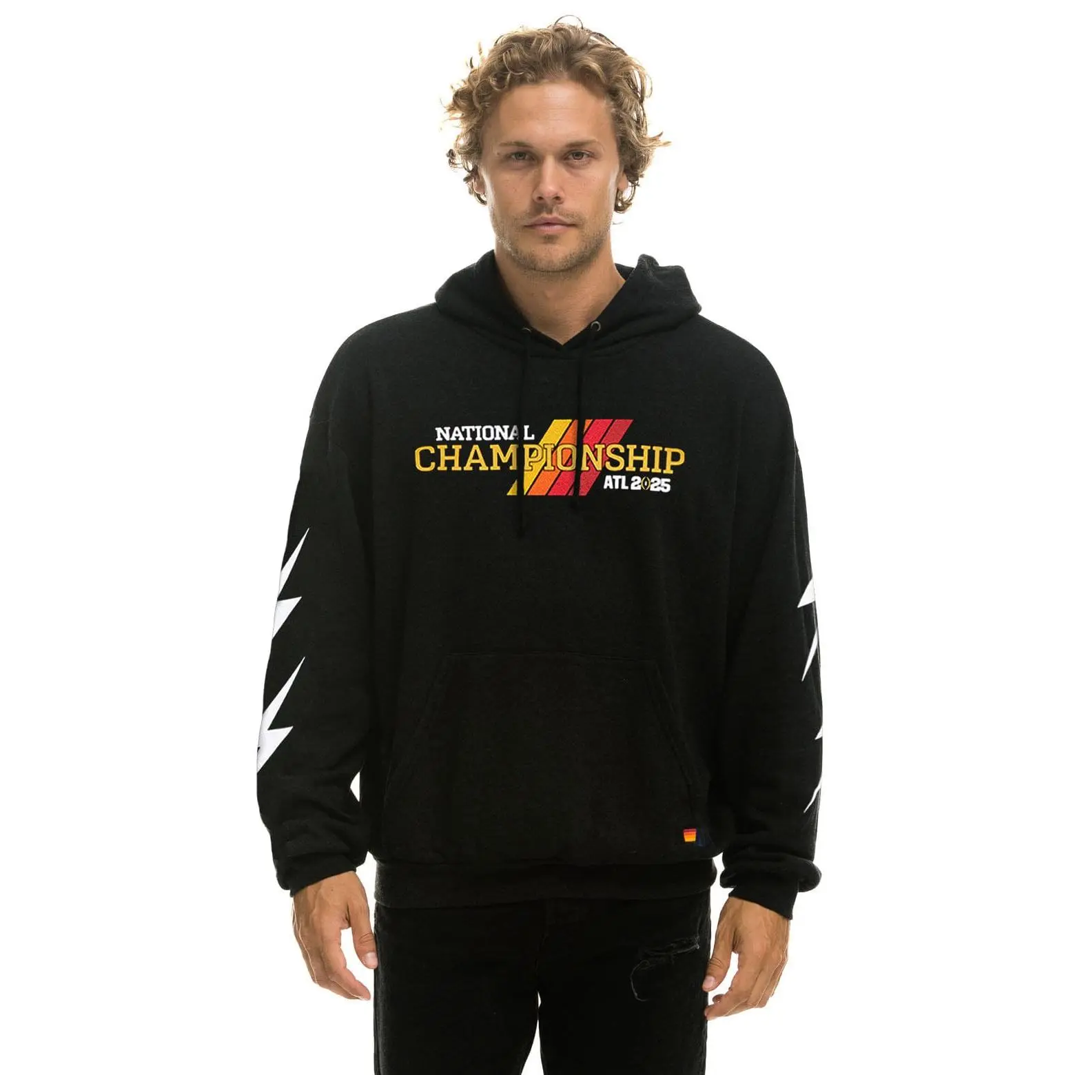 CFP NATIONAL CHAMPIONSHIP 2025 UNISEX RELAXED PULLOVER HOODIE - BLACK