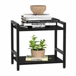 NEWSENDY‌ Book Shelf,  Multi-layer Bookcase with Steel Frame, Stable Bookshelf Narrow Book Shelves Storage Organizer for Book CD Movie, Open Book Shelves for Living Room, Home Office, Study, Black