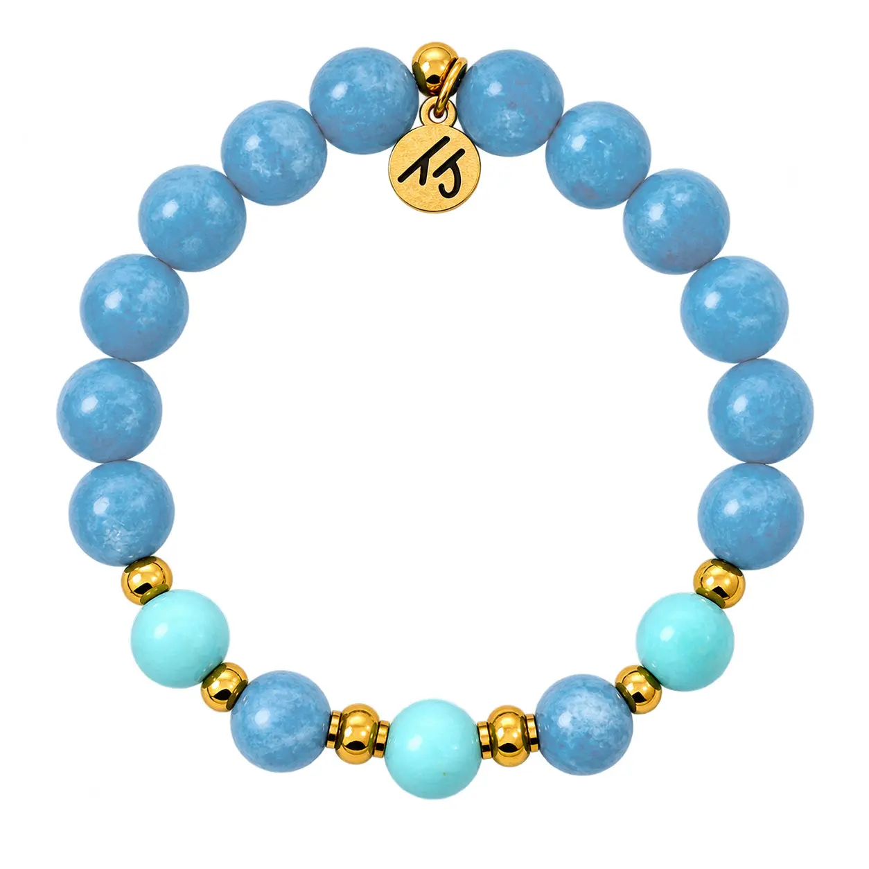 Limited Edition- Vibrance Bracelet with Cloud Blue Chalcedony Gemstones