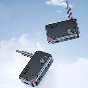 2-In-1 Wireless 5.3 Car Audio Adapter Transmitter, 3.5Mm AUX Input/Output, USB Interface with Charging Indicator, Suitable for Mobile Phones, Tablets, Tvs, Speakers