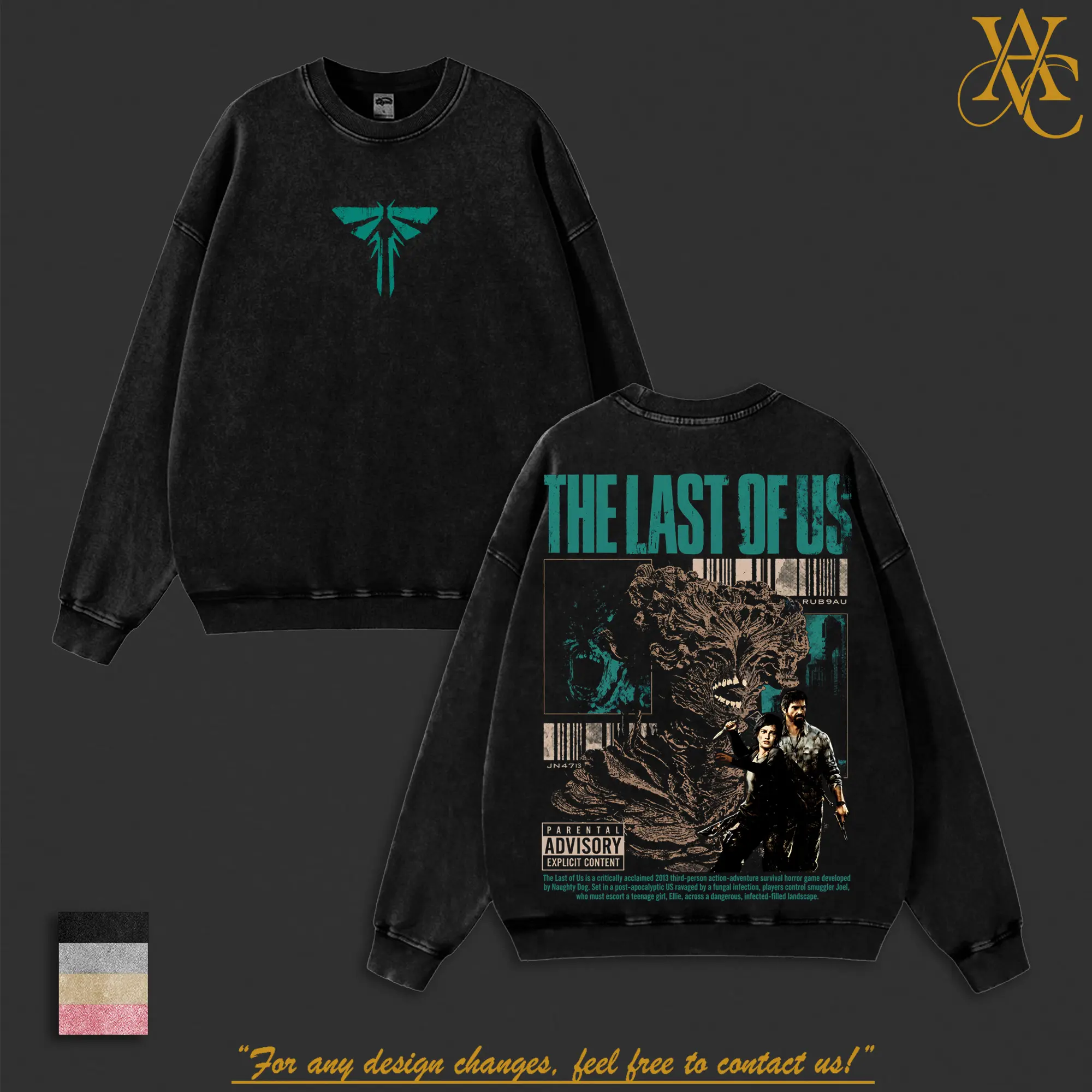 The Last of Us Washed T-Shirt Hoodie Sweatshirt, Joel Ellie Graphic Tee V1, Survival Horror Video Game Apparel, Vintage Streetwear Clothing, Heavyweight Cotton Gamer Merchandise, Post Apocalyptic Fashion Gift