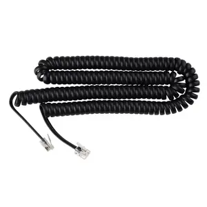 15 ft Telephone Handset Cord for Landline Phone - Black 15 ft Telephone Handset Cord for Landline Phone - Black