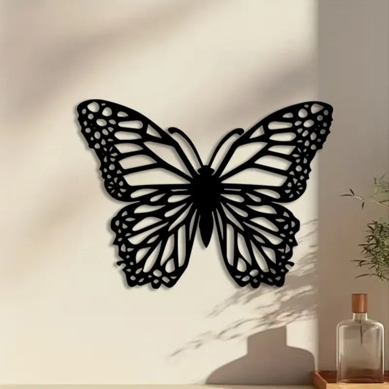 1pc Modern Minimalist Black Metal Wall Art, Modern Minimalist Black Metal Statue Mural, Perfect for Living Room, Bedroom, Home Decor, New Year Decor, Ideal Gift for Home Decorators weird home decor