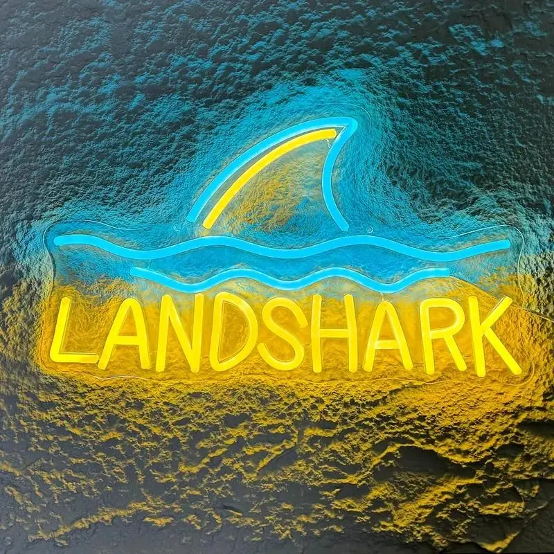 Land Shark Neon Light, USB Powered LED Glowing Wall Mounted Light, Decorative Light, LED Neon Signs for Birthday Parties, Party Night Light, Festival Atmosphere, Beach Night Market