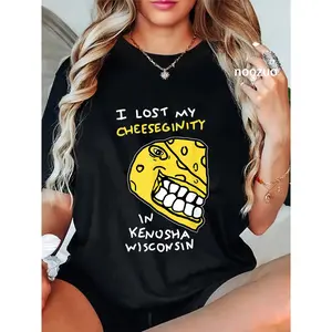 100% Cotton I Lost My Cheeseginity In Kenosha Wisconsin, Meme Funny T-Shirt