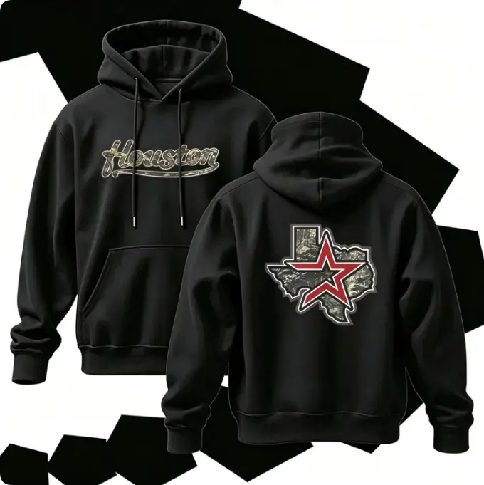 Texas Hoodie For Men Women, Houston City Style Sweatshirt, Retro Lone Star Graphic