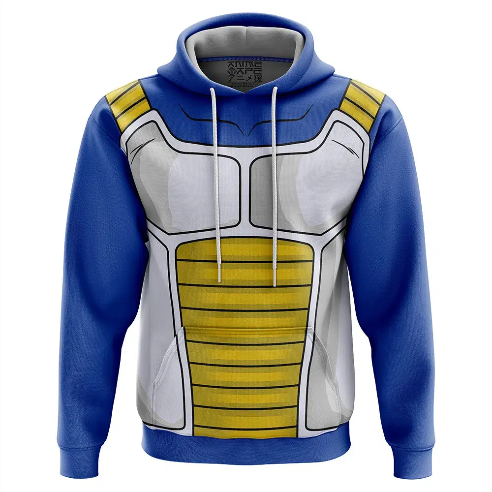 Vegeta Armor DBZ Hoodie - Ape Zip Hoodie - Hoodies Japanese Anime Style Zip Up Hooded Sweatshirts Men Women Fashion Y2k Oversized Pullovers