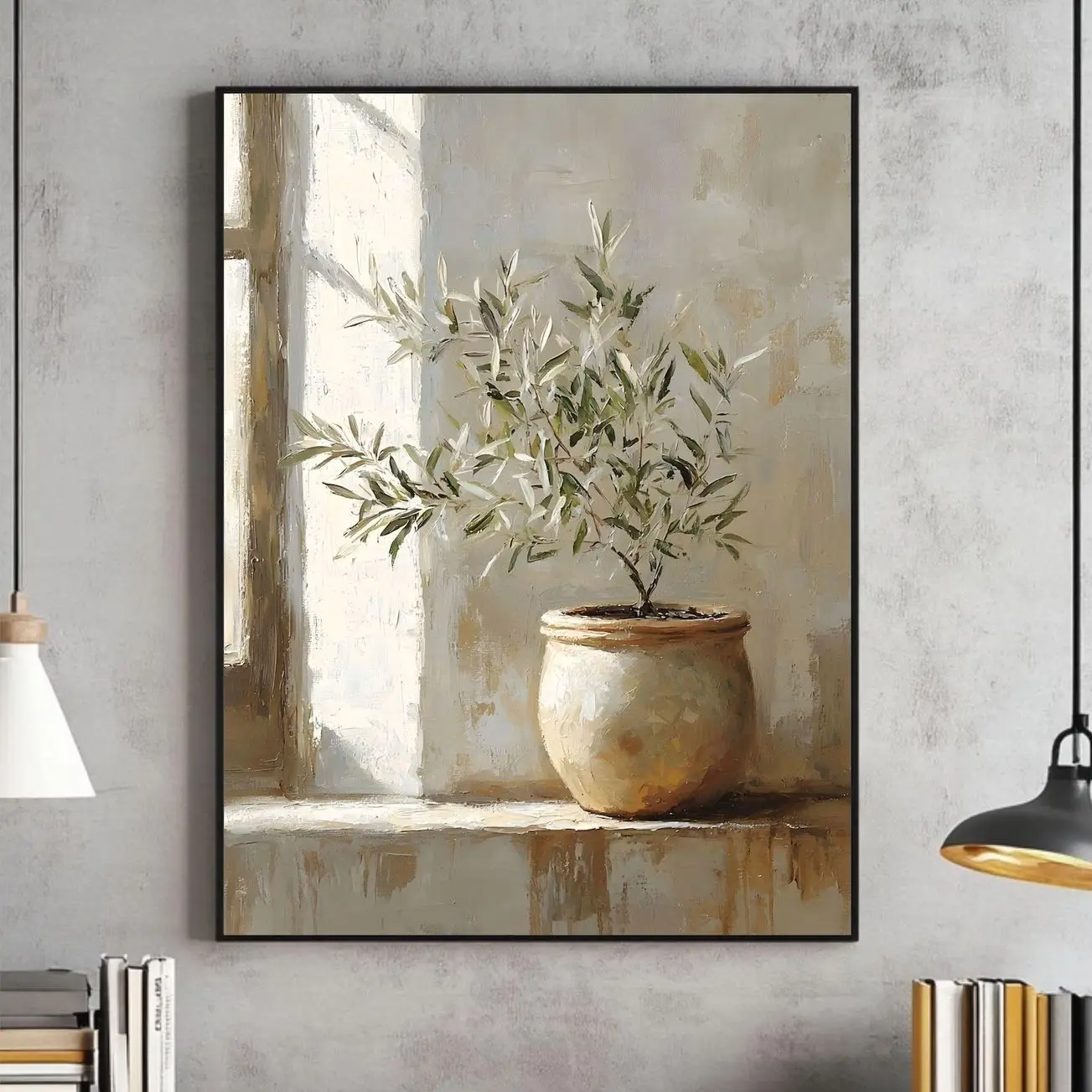 Olive Tree Wall Art Print, Mediterranean Botanical Poster, Vintage Still Life T