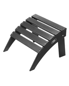 VEVOR Adirondack Folding Ottoman, 18.7L x 19.7W x 13H in HDPE Patio Footrest, Black Outdoor Furniture, Father's Day Gift