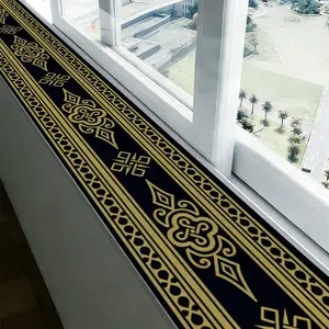 Durable Vinyl Self-Adhesive Wall Trim, Modern Geometric Design, Easy Installation & Maintenance, Multi-Purpose Decor for Baseboards, Wallpaper, Background Walls