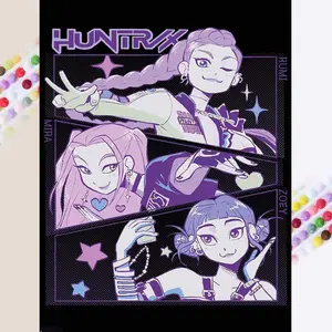 1 set of DIY diamond painting kit, 5D diamond art kit, DIY decoration, cartoon style, stars, heart shape. Mosaic, diamond art, DIY art home decor.