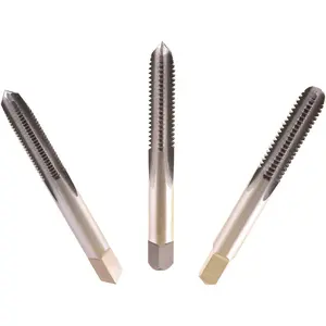 3/8-24 Hand Thread Taps Set Including Taper+Plug+Bottom HSS M2 Taps Set 24 TPI FULLY GROUND RIGHT HAND; HSF02W00R024F