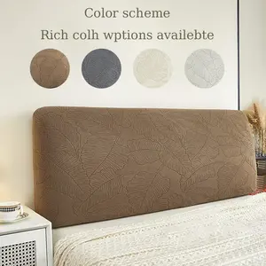 Comfortable Durable Bed Head Cover, Simple Textured Velvet Bed Head Cover, Dustproof Easy Install Full Coverage, All Year Use