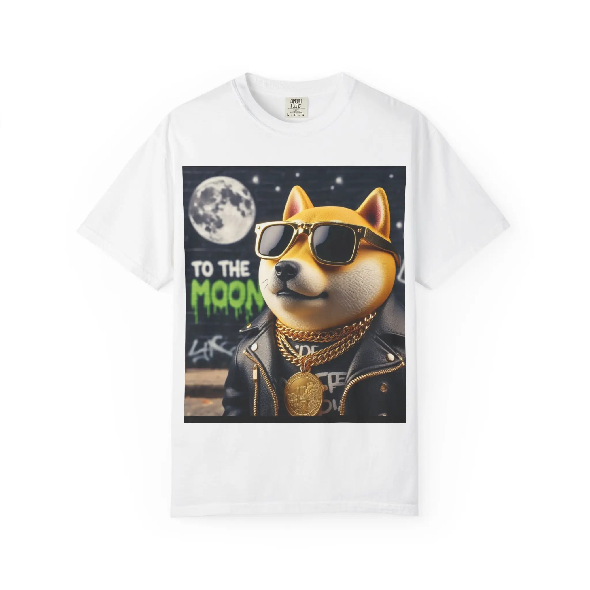 Stylish Doge Graphic T-shirt for Crypto Lovers, Unisex Casual Tee, Perfect for Festivals, Gifts, Everyday Wear, Doge to the Moon Shirt