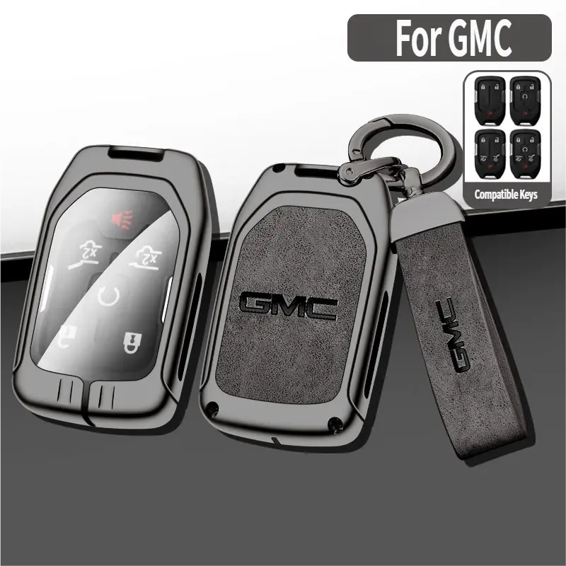 For GMC Suitable for Chevrolet Silverado keychains; metal key shell/key case 2023 2022 2021 2020 2019  Siera and Chevy Silverado 1500 2500HD 3500HD Key Case Automotive Vehicle Detailing Car Accessories chevy 1500 accessories for GMC keys.