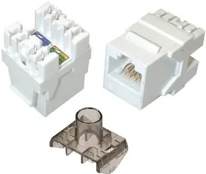 5 Pcs LOT Keystone CAT6 RJ45 Network 110 Style Socket Punch Down Jack White 180°