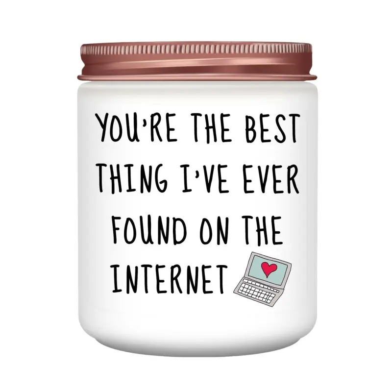 Valentines Unique Day Gifts for Her, Girlfriend, Wife, Funny Lavender Scented Candle Gift Unique Valentines Anniversary Christmas Birthday Gifts for Her, Girlfriend, Best Friend
