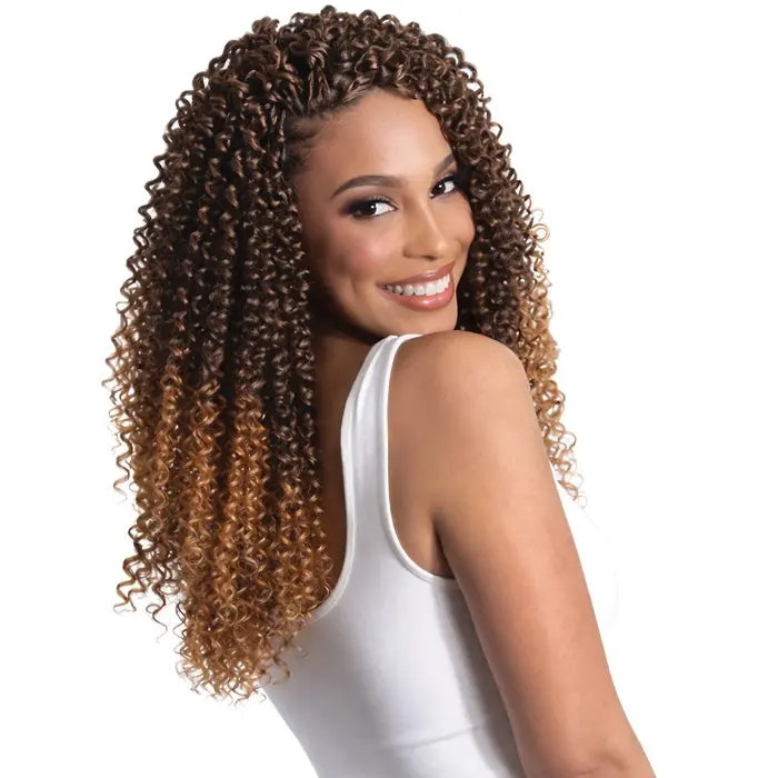 Shake N Go Que Human Hair Mastermix Feather Crochet Braids - WATER CURL 18"