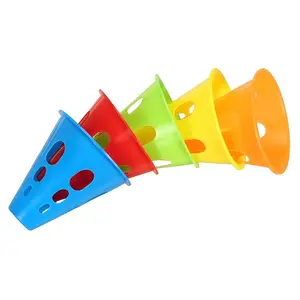 Windproof Roller Skating Cones, Inline Skate Training Markers, Colorful Obstacle Cones, 10 Pack, Mixed Colors Available