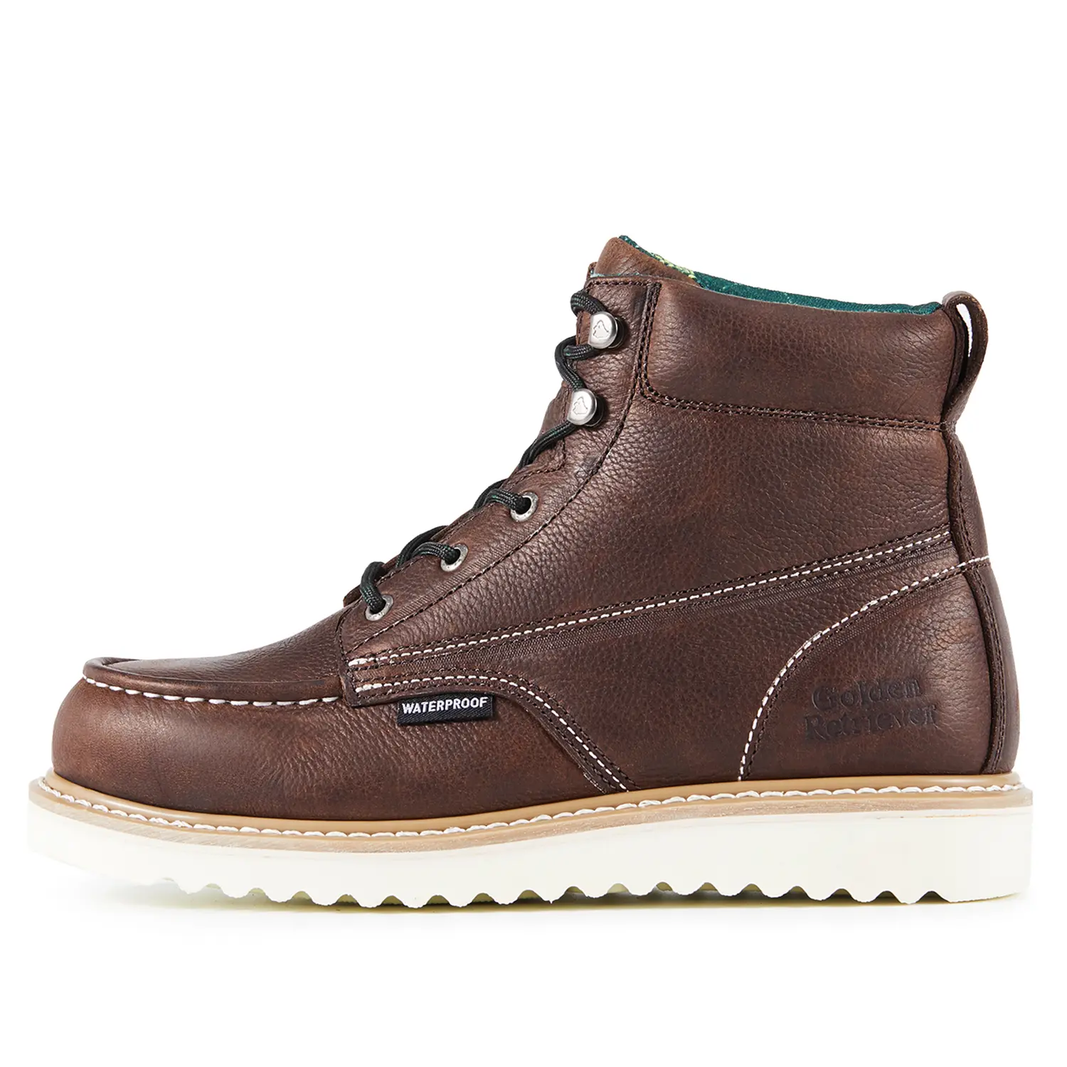 Golden Retriever Primitive G6258ST Men's 6-Inch Steel Toe Work Boots - Waterproof Full-Grain Leather, Goodyear Welt Construction, Laces, Cloth, Insulated, Antimicrobial, Lightweight, All-Seasons Outdoor Worker Footwear