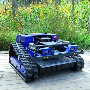 Remote-Controlled Lawnmower, Gasoline-Powered Intelligent Robot, Powerful And Intelligent Outdoor Gardening Tool, Optional Snowplow Attachment, Four-Stroke Engine, All-Terrain Applicable, Can Climb Slopes Up to 45 Degrees