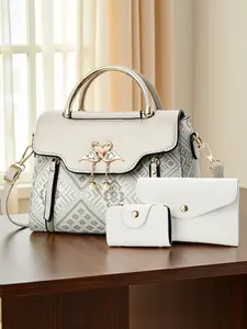 Women's High-Quality Handbag, Embroidered Shoulder Bag, Crossbody Purse, Perfect Gift for Valentine's Day, Thanksgiving, Christmas