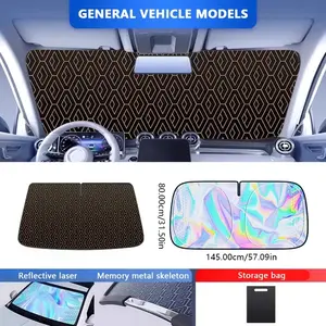 Foldable Anti-UV Windshield Sunshade, Multipurpose Car Front Window Heat Protective Umbrella for Sedan SUVs, Automotive Exterior Accessories for Men & Women, Car Stuff, Vehicle