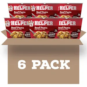 Helper Beef Pasta Microwave Cup, 2 oz, 6 per Case