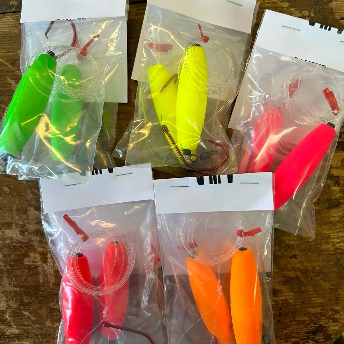 OKIE rig 10 pack 6-8-10/0 hooks 50lb line 3 in float OKIE rig 10 pack 6-8-10/0 hooks 50lb line 3 in float